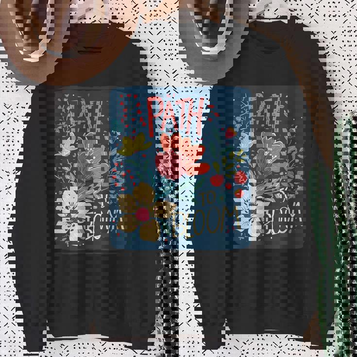 花を咲かせる春好きのための面白い小道コスチューム。 スウェットシャツ 年配の女性への贈り物