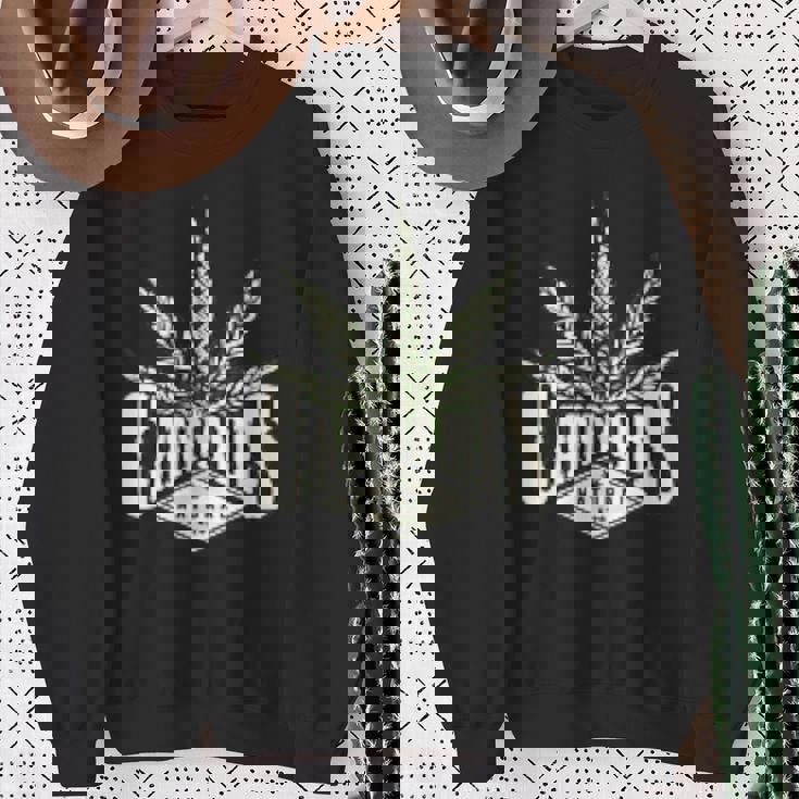 草 草 草 マリファナ Thc ポット 大麻 ナチュラル 4 スウェットシャツ 年配の女性への贈り物