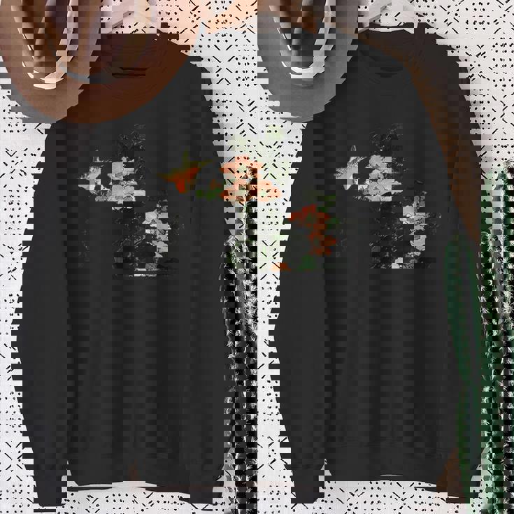 葛飾北斎作「ハイビスカスとスズメ」1830 スウェットシャツ 年配の女性への贈り物