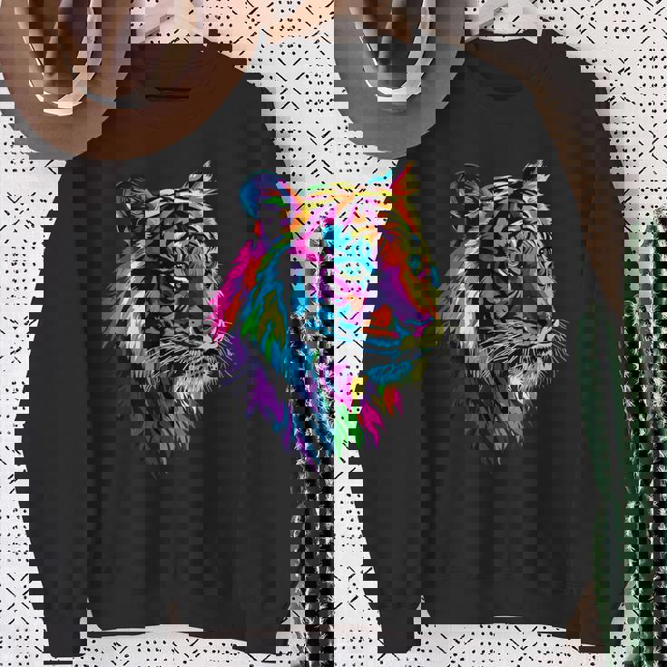 虎 大型猫 野生動物 虎 猫好き かわいい虎 スウェットシャツ 年配の女性への贈り物