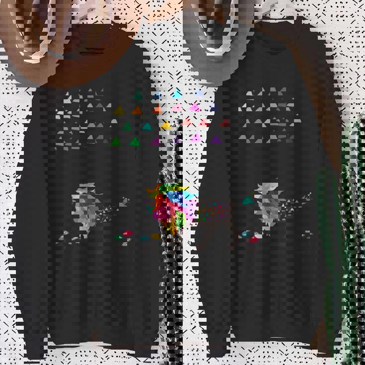 虹色のライオン スウェットシャツ 年配の女性への贈り物