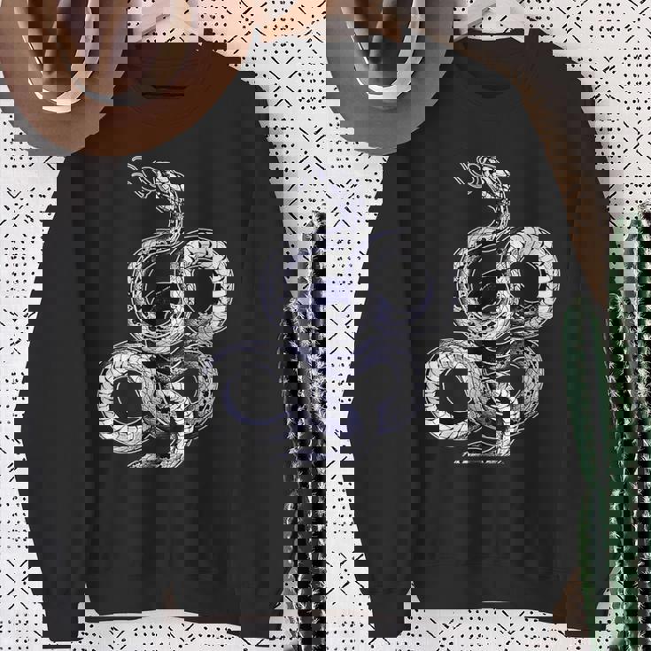 蛇蛇スリザリングブラックワーク スウェットシャツ 年配の女性への贈り物