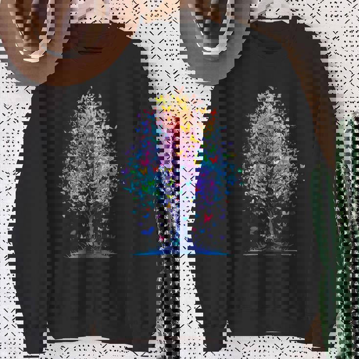 蝶の木の美学 蝶々 美しい美学 スウェットシャツ 年配の女性への贈り物