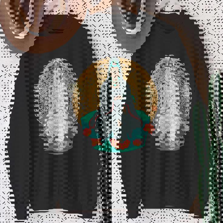 観音菩薩 観音陰仏教 アジアン仏教 スウェットシャツ 年配の女性への贈り物