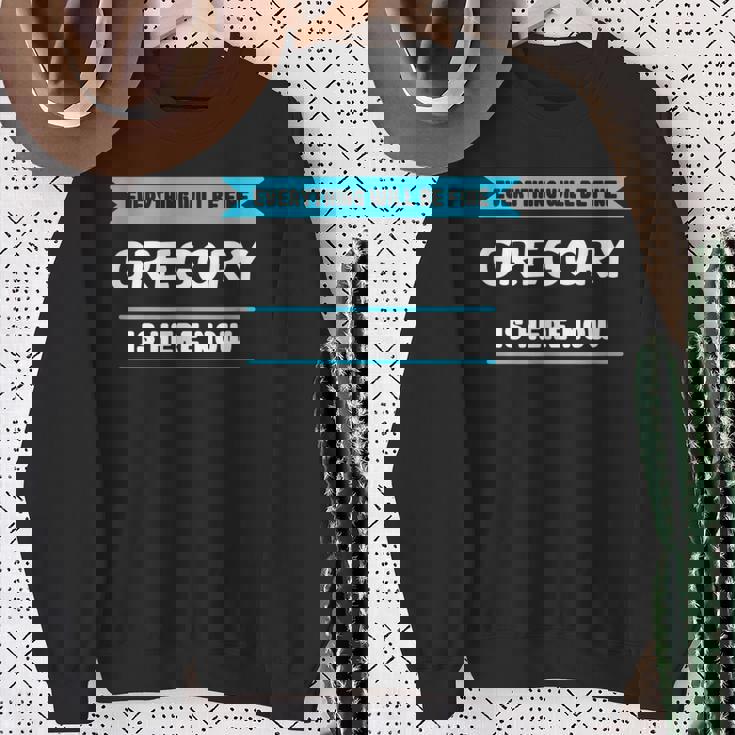 誇り高いグレゴリーのためのグレゴリー名言 スウェットシャツ 年配の女性への贈り物