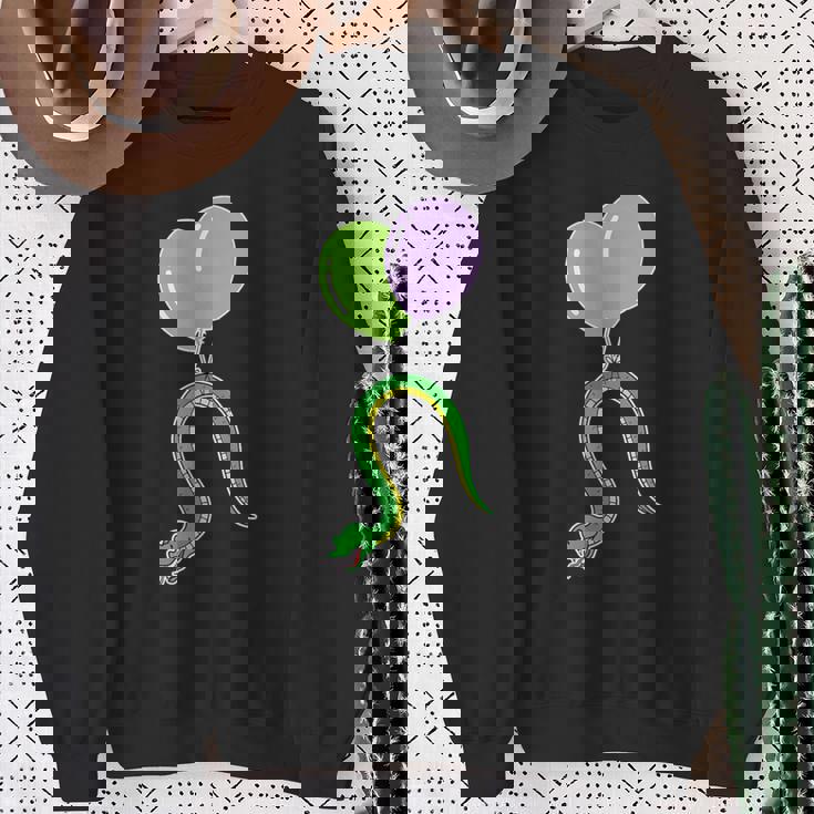 誕生日バルーン付き蛇 スウェットシャツ 年配の女性への贈り物