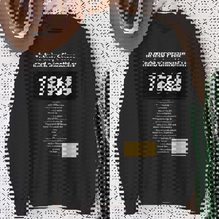 財務省解体dissolution Of The Ministry Of Finance スウェットシャツ 年配の女性への贈り物