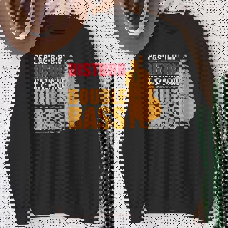 邪魔しないでください私はコントラバス奏者です スウェットシャツ 年配の女性への贈り物