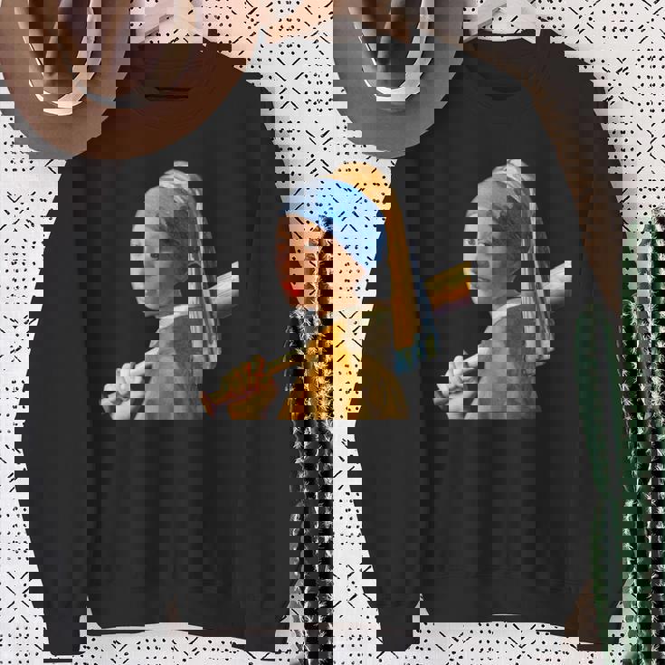 野球 面白いtシャツ フェルメール ベースボール おもしろ 服 ネタ メンズ 野球部 おもしろグッズ 子供 スウェットシャツ 年配の女性への贈り物