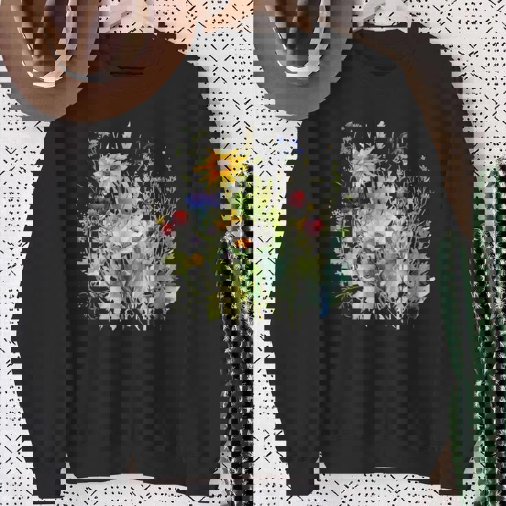 野生の花 ボタニカル 花 自然 ヴィンテージ フローラル グラフィック スウェットシャツ 年配の女性への贈り物