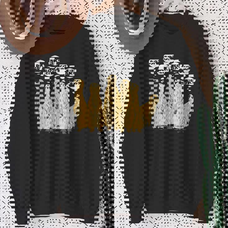 野生動物のミーアキャットアルコールビール スウェットシャツ 年配の女性への贈り物