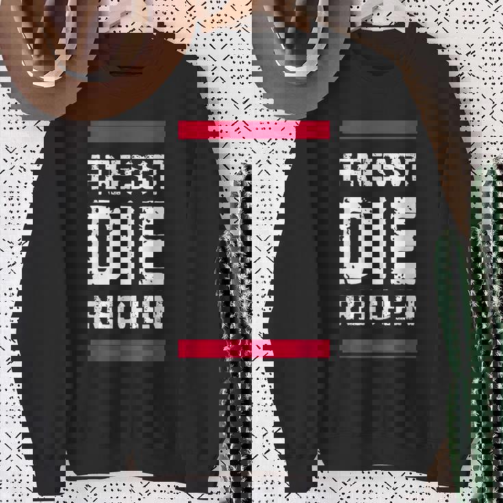 金持ちを食べて金持ちを食べろ スウェットシャツ 年配の女性への贈り物