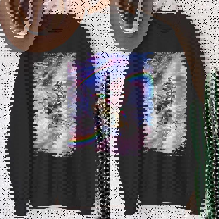 銀河 宇宙飛行士 猫 乗馬 虹 シャーク スウェットシャツ 年配の女性への贈り物