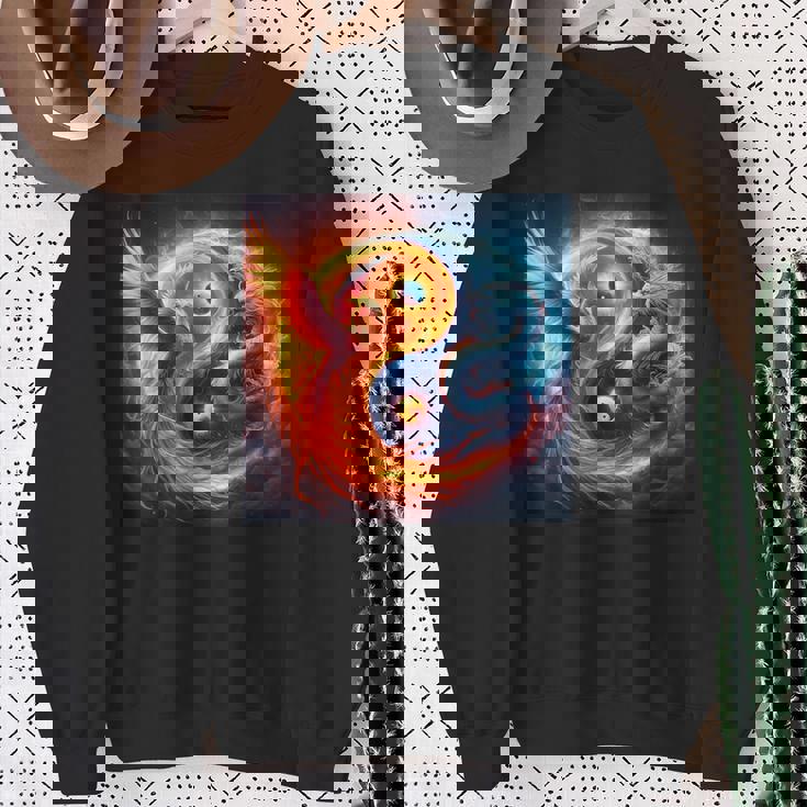 陰陽鳳凰と日本龍 スウェットシャツ 年配の女性への贈り物