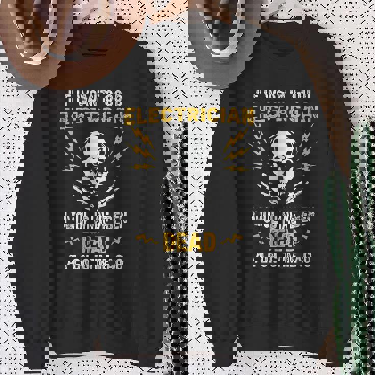 メンズ 電気工事士 電気 おもしろ電気工事士 スウェットシャツ 年配の女性への贈り物