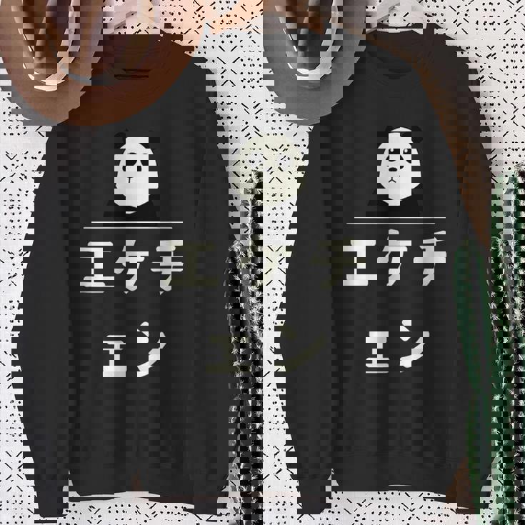 面白い 「エケチェン」おもしろギャグ-ジョーク 漢字 えけちぇん 文字入り スウェットシャツ 年配の女性への贈り物