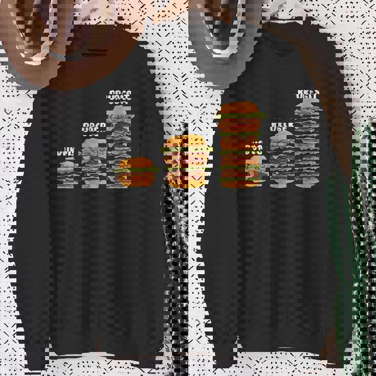 面白い バーグ バーガー バージェスト バーガー ハンバーガー チーズバーガー スウェットシャツ 年配の女性への贈り物