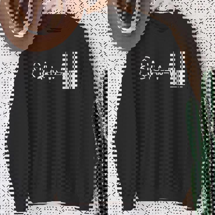 面白い ピアノ 音楽 ピアノ ギフト ピアニスト スウェットシャツ 年配の女性への贈り物