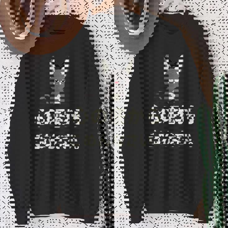 面白い 猫 文字入り 「心の底からごめんなさい。」おもしろギャグ-ジョーク 漢字 心の底からごめんなさい。 スウェットシャツ 年配の女性への贈り物