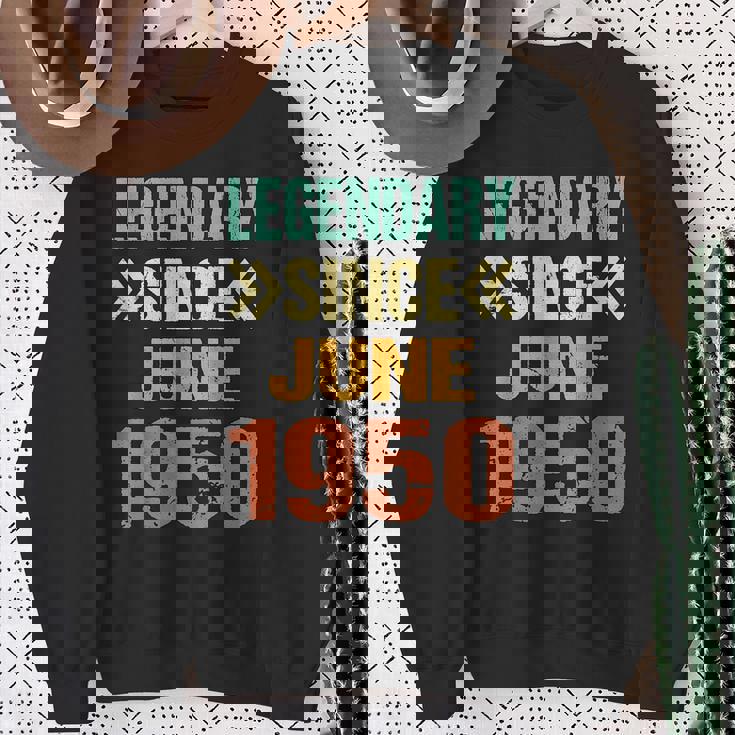 面白い75歳の誕生日 6月生まれの伝説 1950年6月以来 スウェットシャツ 年配の女性への贈り物