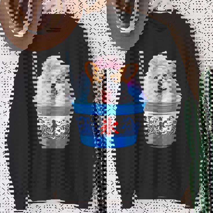 面白いtシャツ コーギー かき氷 イヌ メンズ 犬好き グッズ かわいい おもしろ 面白い 服 ネタ 夏 スウェットシャツ 年配の女性への贈り物