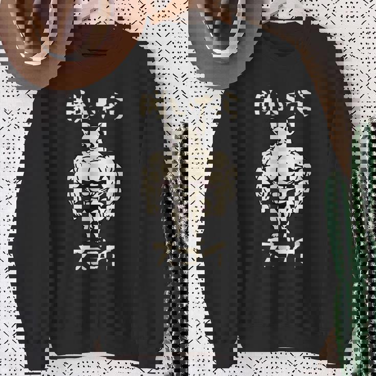 面白いtシャツ チワワ 筋トレ 犬 イヌ わんこ メンズ 犬好き グッズ かわいい 面白い 服 ネタ スウェットシャツ 年配の女性への贈り物