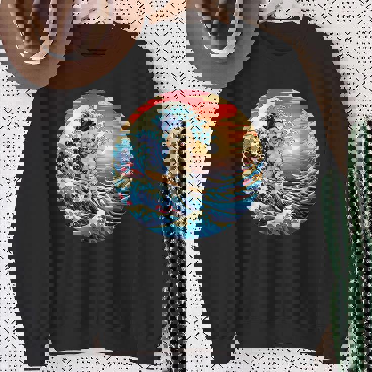 面白いtシャツ トイプードル イヌ メンズ 犬好き グッズ かわいい おもしろ 面白い 服 ネタ サーフィン スウェットシャツ 年配の女性への贈り物