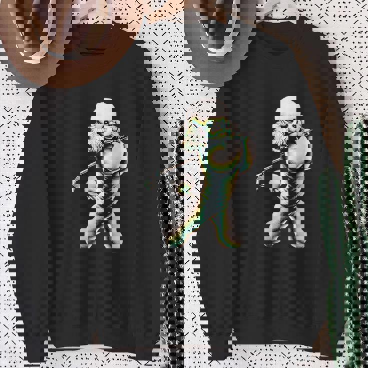 面白いtシャツ トイプードル ゴルフ イヌ メンズ 犬好き グッズ かわいい おもしろ 面白い 服 ネタ スウェットシャツ 年配の女性への贈り物