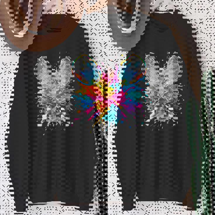 面白いtシャツ バドミントン おもしろ カラフル 服 ネタ メンズ テニス部 おもしろグッズ 大人 子供 スウェットシャツ 年配の女性への贈り物