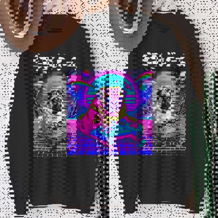 面白いtシャツ パグ 犬 ゲーム イヌ わんこ メンズ 犬好き グッズ かわいい おもしろ 面白い 服 ネタ スウェットシャツ 年配の女性への贈り物