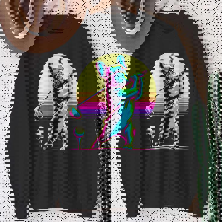面白いtシャツ フレンチブルドッグ ゴルフ イヌ メンズ 犬 グッズ かわいい おもしろ 面白い 服 ネタ スウェットシャツ 年配の女性への贈り物