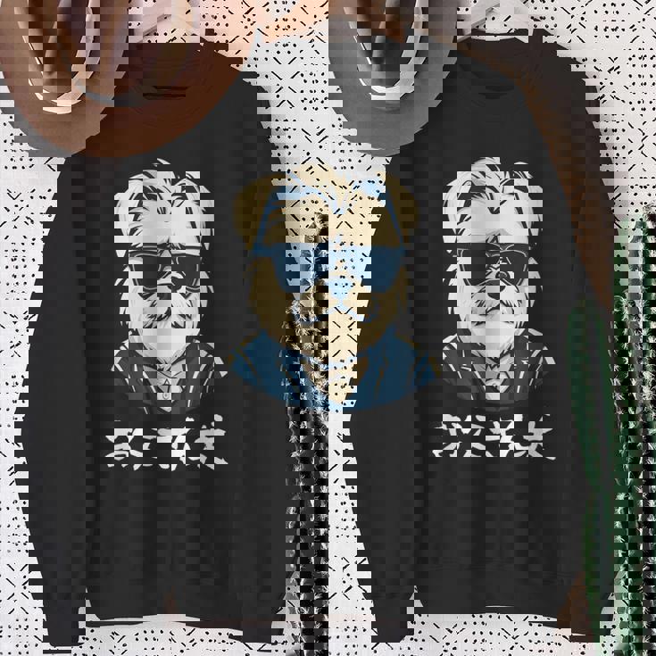 面白いtシャツ マルチーズ 犬 父 イヌ わんこ メンズ 犬好き グッズ おもしろ 面白い 服 ネタ スウェットシャツ 年配の女性への贈り物