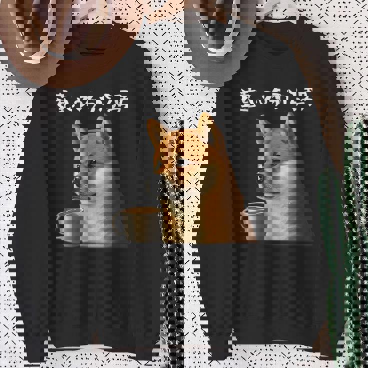 面白いtシャツ 柴犬 コーヒー イヌ わんこ メンズ 犬好き グッズ かわいい おもしろ 面白い 服 ネタ スウェットシャツ 年配の女性への贈り物