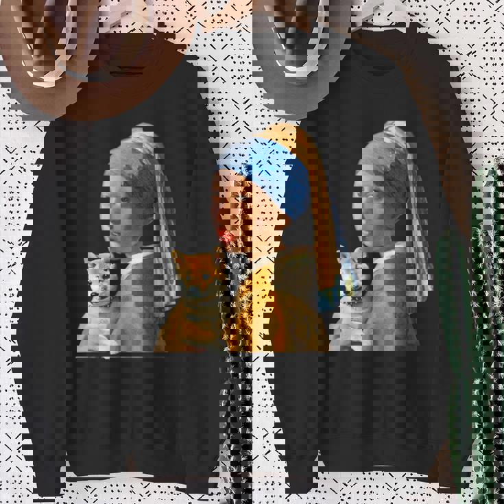 面白いtシャツ 柴犬 フェルメール わんこ メンズ 犬好き グッズ かわいい おもしろ 面白い 服 ネタ スウェットシャツ 年配の女性への贈り物