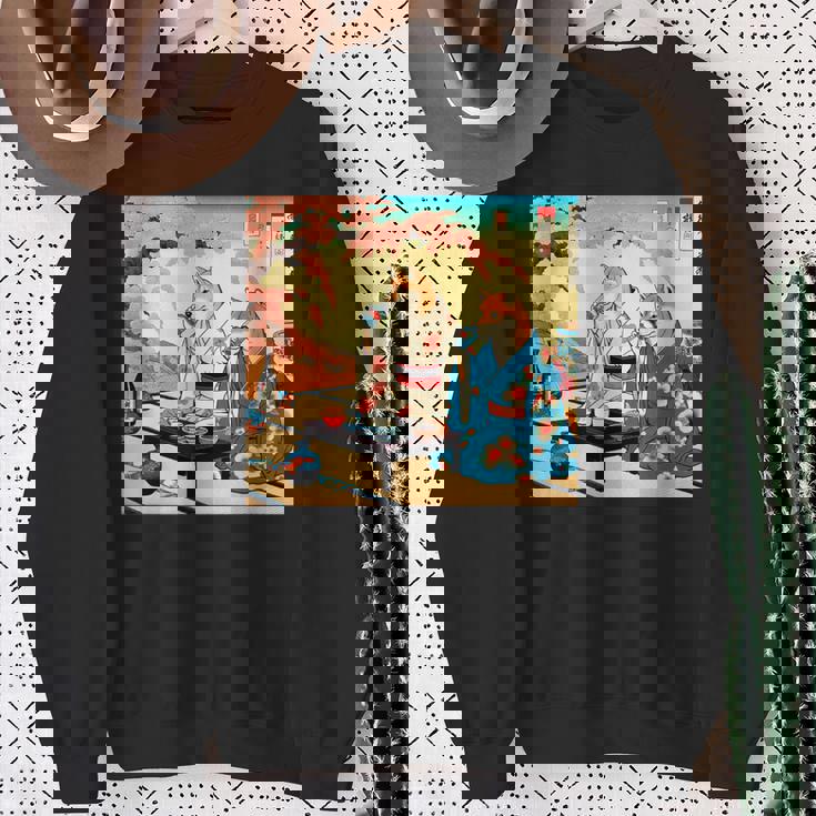 面白いtシャツ 柴犬 酒 イヌ わんこ メンズ 犬好き グッズ かわいい おもしろ 面白い 服 ネタ 浮世絵 スウェットシャツ 年配の女性への贈り物