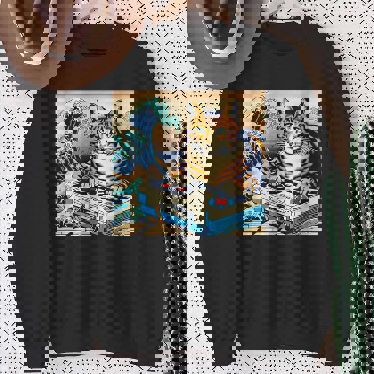 面白いtシャツ 猫 ネコ ゲーム ゲーマー メンズ 猫好き グッズ おもしろ 面白い 服 ネタ 猫の下僕 スウェットシャツ 年配の女性への贈り物