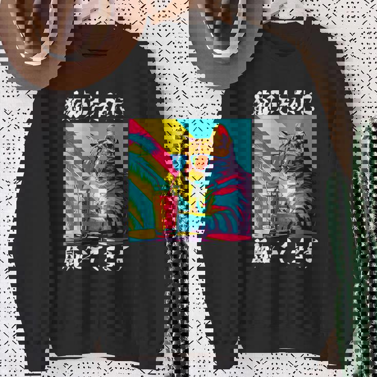 面白いtシャツ 猫 ネコ メンズ 猫好き グッズ おもしろ 面白い 服 ネタ にゃんこ 猫の下僕 スウェットシャツ 年配の女性への贈り物