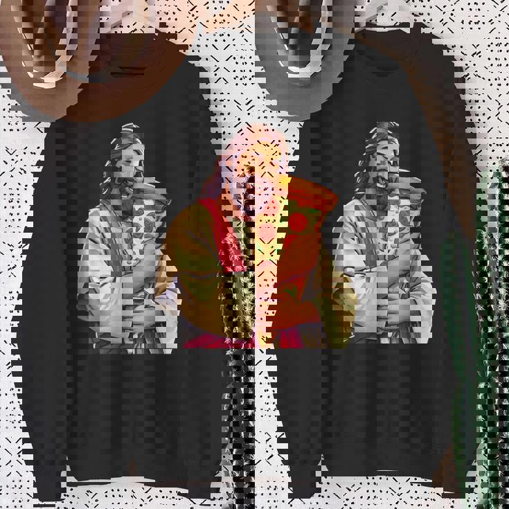 面白いイエスピザ愛好家クリスチャンユーモアtシャツ ピザジョーク スウェットシャツ 年配の女性への贈り物