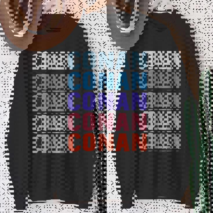 面白いギフト名 コナン 名入れ名 スウェットシャツ 年配の女性への贈り物