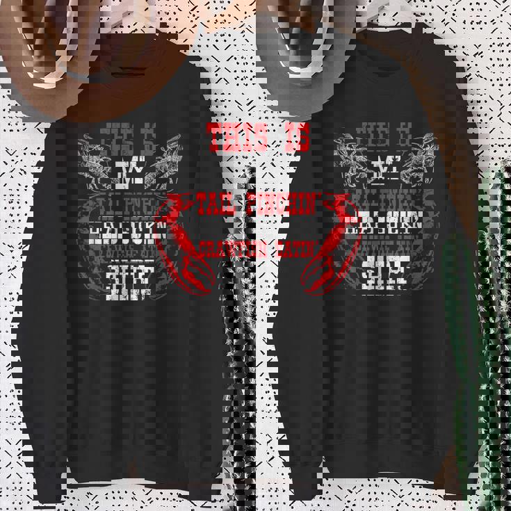 面白いザリガニの恋人シーフードザリガニを食べる スウェットシャツ 年配の女性への贈り物