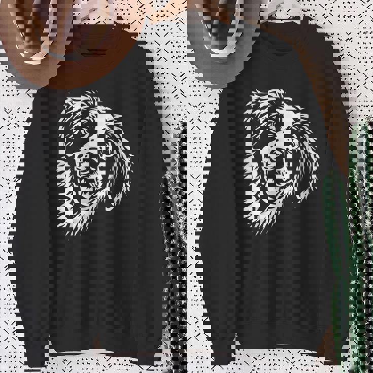 面白いブリタニー スパニエル犬のぞくグラフィック デザイン スウェットシャツ 年配の女性への贈り物