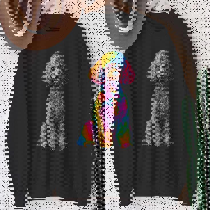 面白いプードル犬 動物愛好家 犬の飼い主 プードル犬 Poodle Animal Lover Dog Owner スウェットシャツ 年配の女性への贈り物