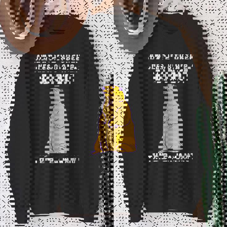 面白いマーモットヴィンテージ面白いことわざマーモット愛好家ジョーク スウェットシャツ 年配の女性への贈り物