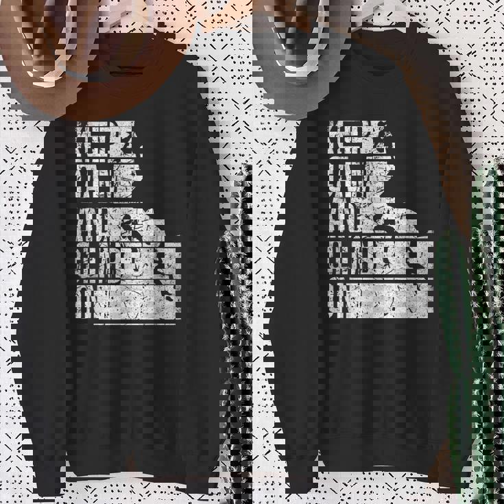 面白いロッククライミング 引用 登山家 & ボルダリング スウェットシャツ 年配の女性への贈り物