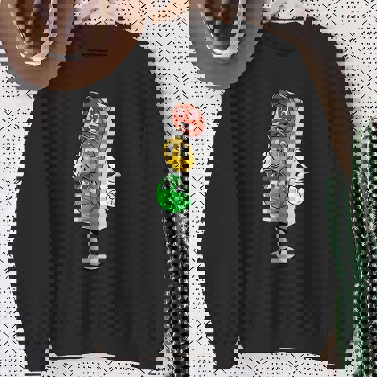 面白い信号機 コミック 漫画の信号機 スウェットシャツ 年配の女性への贈り物