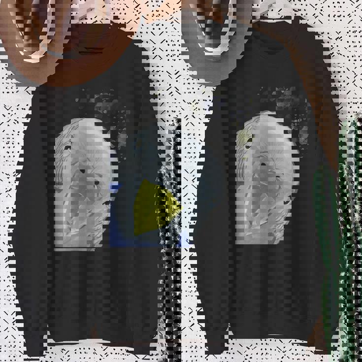 面白い好奇心インコのセキセイインコ スウェットシャツ 年配の女性への贈り物