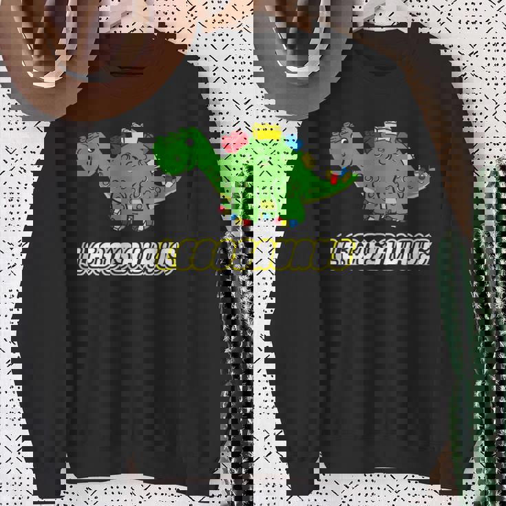 面白い恐竜 レゴサウルス レゴ ザウルス 恐竜 スウェットシャツ 年配の女性への贈り物