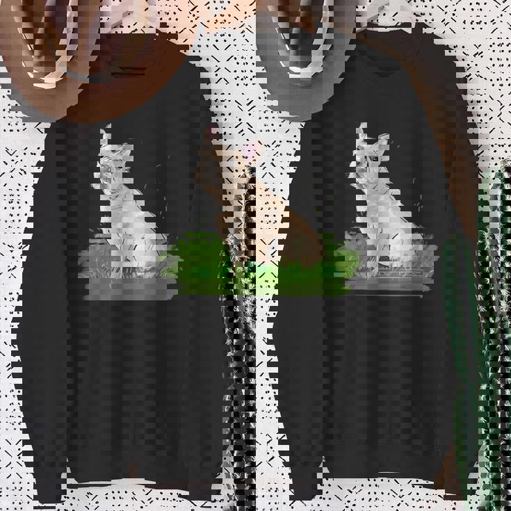 面白い手描きの犬-フレンチブルドッグ愛好家の贈り物 French Bulldogs Lovers スウェットシャツ 年配の女性への贈り物