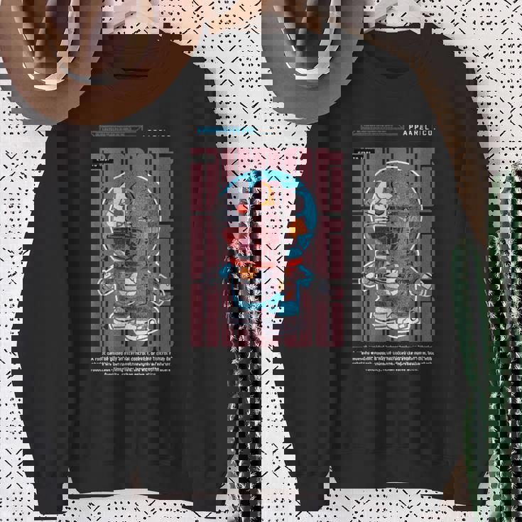 面白い日本のアニメスタイルアート ビンテージアニメ ロボットアートアニメ スウェットシャツ 年配の女性への贈り物