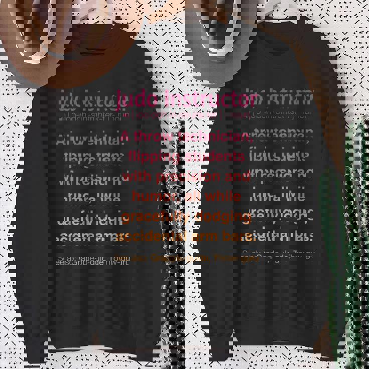 面白い柔道インストラクター スウェットシャツ 年配の女性への贈り物